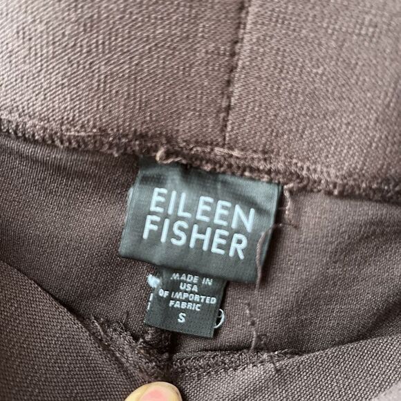 Eileen Fisher Brown Tapered Stretch Pants S – Full Length – Retail $178 - Picture 5 of 7